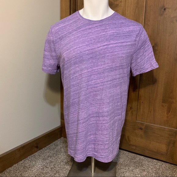Banana Republic Crewneck Purple Short Sleeve Shirt